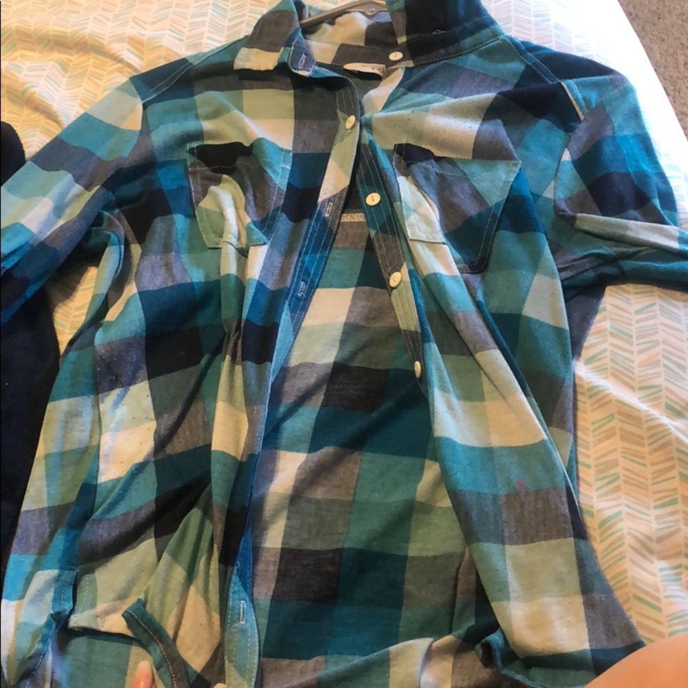 Plaid button shirt